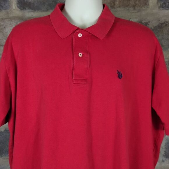 US Polo Assn. Red Polo Shirt Men's XXL Preppy Classic Collared School Preppy‎ - Picture 2 of 10